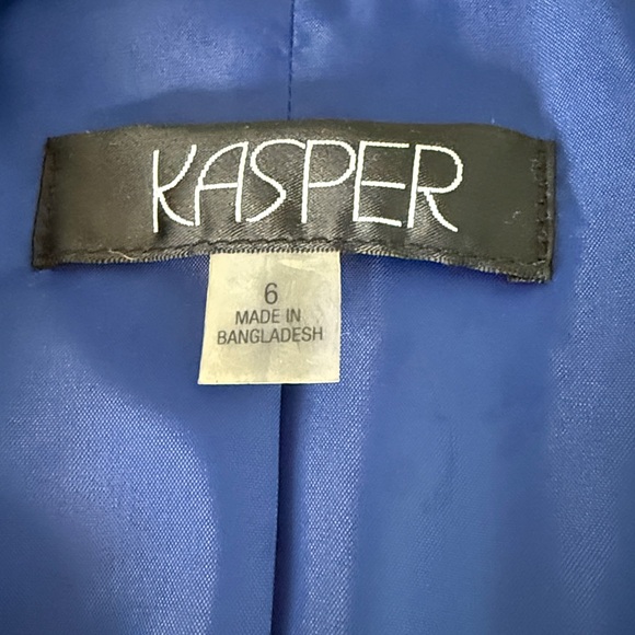 Kasper Women's Vibrant Royal Blue Suit Jacket SZ6. - Picture 4 of 15